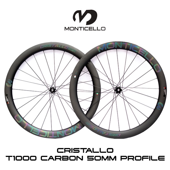 Monticello Cristallo W7091 700c Road Bike Carbon Wheelset: Advanced Aerodynamics with T1000 Ratchet System